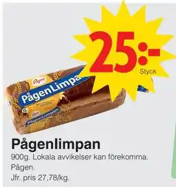 Matöppet Pågenlimpan erbjuda