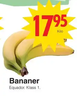 Matöppet Bananer erbjuda
