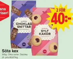 Matöppet Söta kex erbjuda