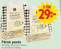 Matöppet Färsk pasta erbjuda