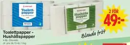 Matöppet Toalettpapper - Hushållspapper erbjuda