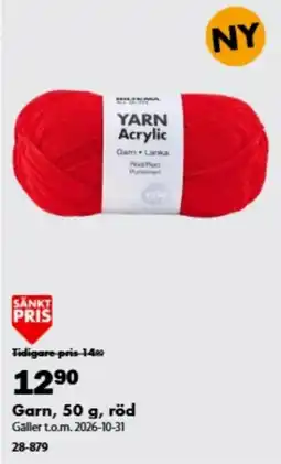Biltema Yarn Acrylic erbjuda