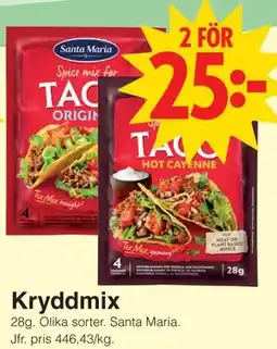 Matöppet Kryddmix erbjuda