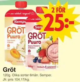 Matöppet Gröt erbjuda