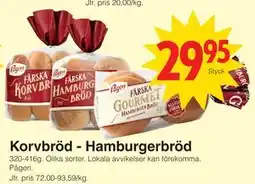 Matöppet Korvbröd - Hamburgerbröd erbjuda