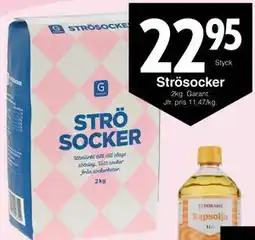 Matöppet Strösocker erbjuda