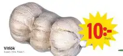 Matöppet Vitlök erbjuda