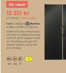 Electrolux Home FRYS Y700DFB erbjuda
