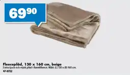 Biltema Fleecepläd, 130 x 160 cm, beige erbjuda