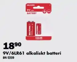 Biltema Biltema 9v/6lr61 alkaliskt batteri erbjuda