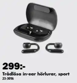 Biltema Trådlösa in-ear hörlurar, sport erbjuda
