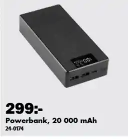 Biltema Powerbank, 20 000 mAh erbjuda