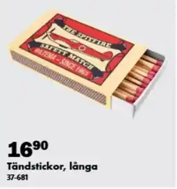 Biltema Tändstickor, långa erbjuda