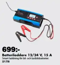Biltema Batteriladdare 12/24 V, 15 A erbjuda