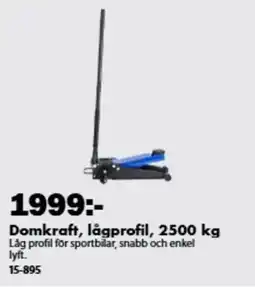 Biltema Domkraft lågprofil erbjuda