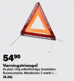 Biltema Varningstriangel erbjuda