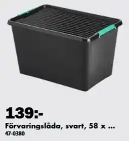 Biltema Förvaringslåda, svart erbjuda