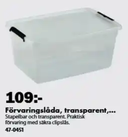 Biltema Förvaringslåda, transparent erbjuda