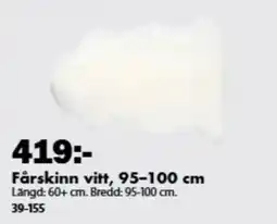 Biltema Fårskinn vitt erbjuda