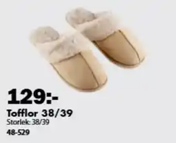 Biltema Tofflor 38/39 erbjuda
