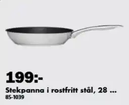 Biltema Stekpanna i rostfritt stål erbjuda