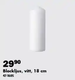 Biltema Blockljus, vitt erbjuda