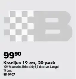 Biltema B Kronljus 19 cm erbjuda