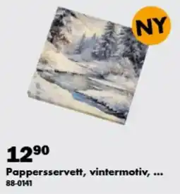 Biltema Pappersservett, vintermotiv erbjuda