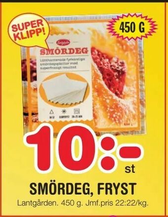 Nya Pulsen Smördeg, fryst erbjuda