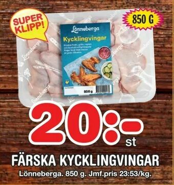 Nya Pulsen Färska kycklingvingar erbjuda