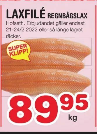 Nya Pulsen Laxfilé erbjuda