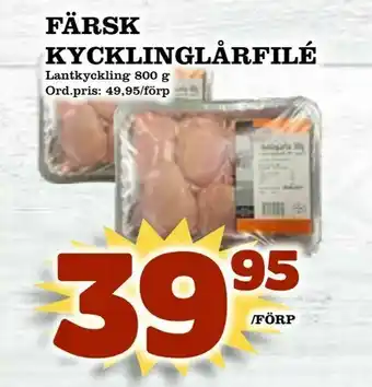 Färsk kycklinglårfilé