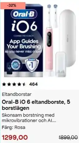 Clas Ohlson Oral-B iO 6 eltandborste erbjuda