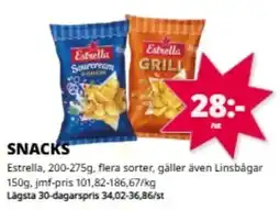 Tempo Estrella snacks erbjuda
