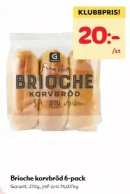 Hemköp Garant brioche korvbröd erbjuda