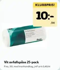 Hemköp Fixa vit avfallspåse erbjuda