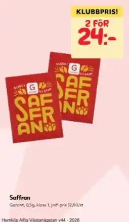 Hemköp Garant saffran erbjuda