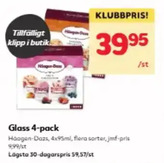Häagen-Dazs glass 4-pack