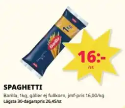 Tempo Barilla spaghetti erbjuda