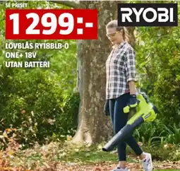 Bauhaus Ryobi lövblås ry18blb-0 one+ 18v erbjuda