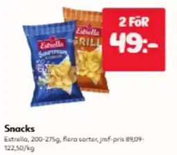 Hemköp Estrella snacks erbjuda
