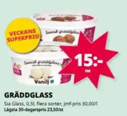 Tempo Sia Glass Gräddglass Vanilj erbjuda
