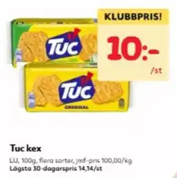 Hemköp Tuc kex erbjuda