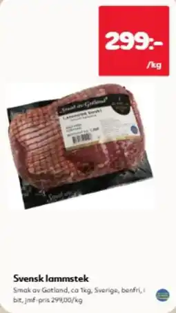 Hemköp Smak av Gotland lammstek erbjuda