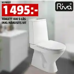 Bauhaus Riva toalett ida s-lås erbjuda