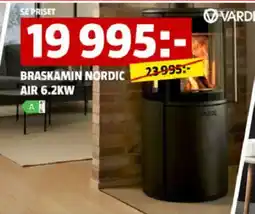 Bauhaus Vardé braskamin nordic air 6.2kw erbjuda