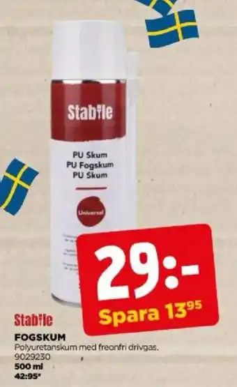 Stabile fogskum