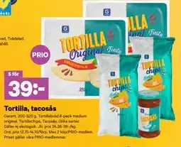 City Gross Tortilla, tacosås, Pris i appen erbjuda