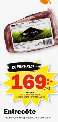 Pekås Entrecôte, Medlemspris erbjuda