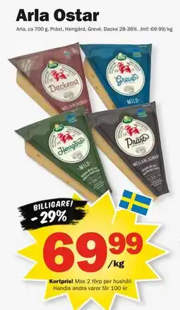 Pekås Arla Ostar, Medlemspris erbjuda